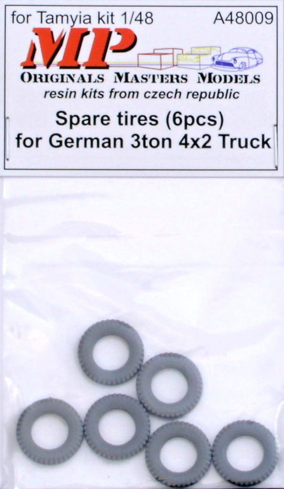 1/48 Spare tires for German 3t 4x2 truck (6 pcs.)