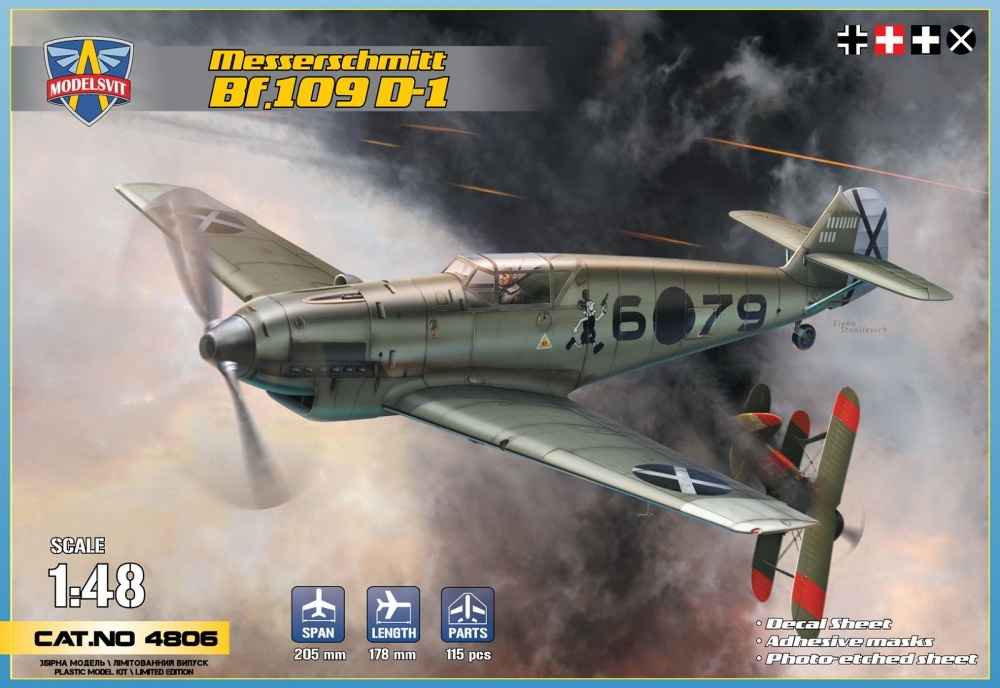 1/48 Messerschmitt Bf 109 D-1 (4x camo)