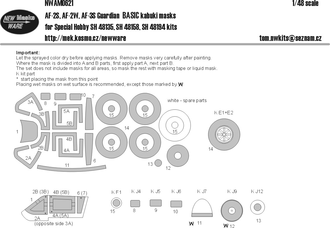 1/48 Mask AF-2S/2W/3S Guardian BASIC (SP.HOBBY)