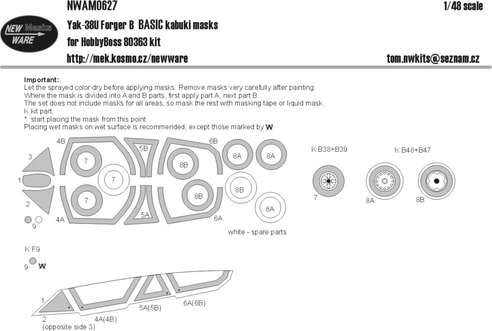 1/48 Mask Yak-38U Forger B BASIC (HOBBYB)