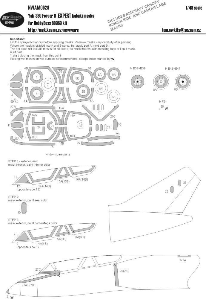 1/48 Mask Yak-38U Forger B EXPERT (HOBBYB)