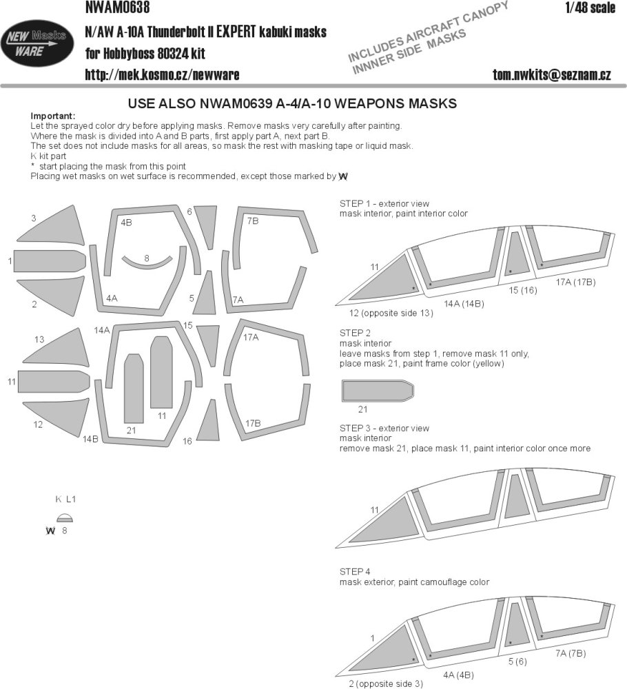 1/48 Mask N/AW A-10A Thunderbolt II EXPERT (HOBBY)