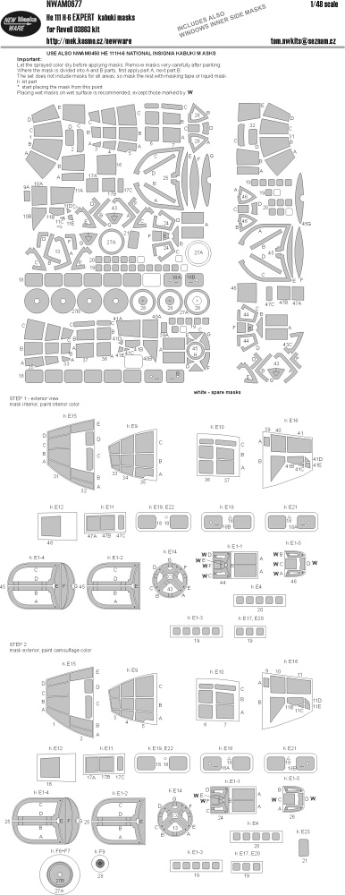 1/48 Mask He 111 H-6 EXPERT (REV 03863)