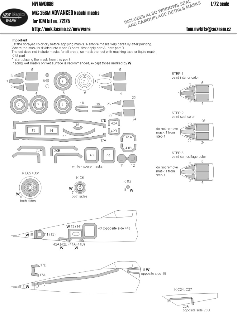 1/72 Mask MiG-25BM ADVANCED (ICM 72175)