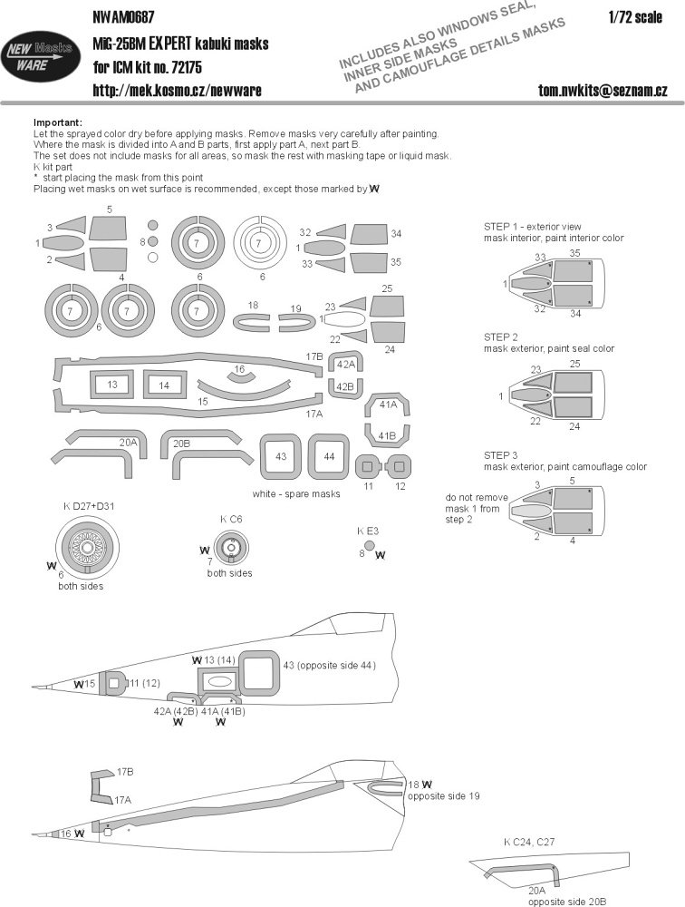 1/72 Mask MiG-25BM EXPERT (ICM 72175)