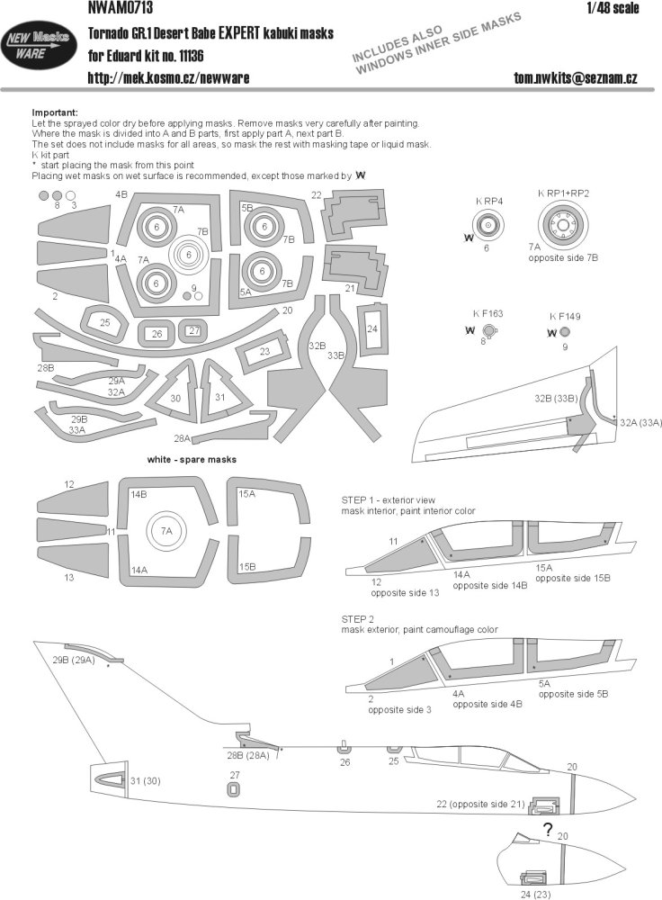 1/48 Mask Tornado GR.1 Desert Babe EXPERT (EDUARD)