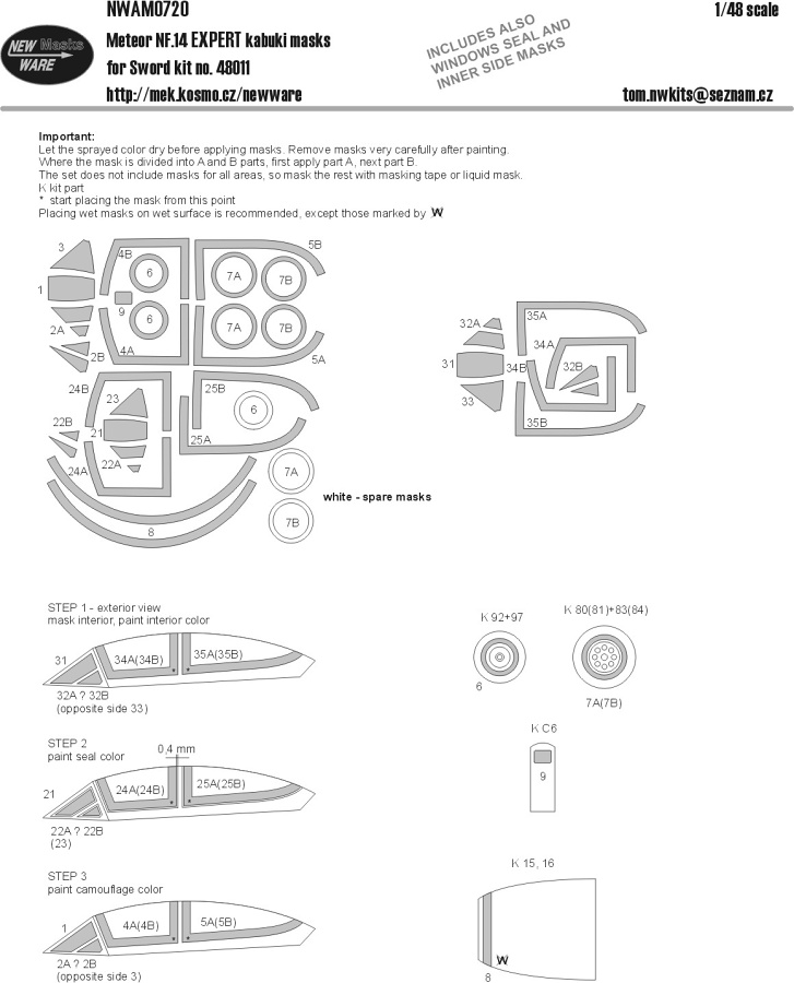 1/48 Mask Meteor NF.14 EXPERT (SWORD 48011)