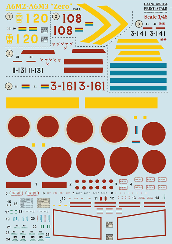 1/48 Mitsubishi A6M2-A6M3 Zero Pt.1 (wet decals)