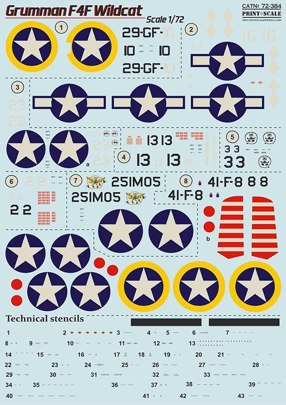 1/72 Grumman F4F Wildcat (wet decals)