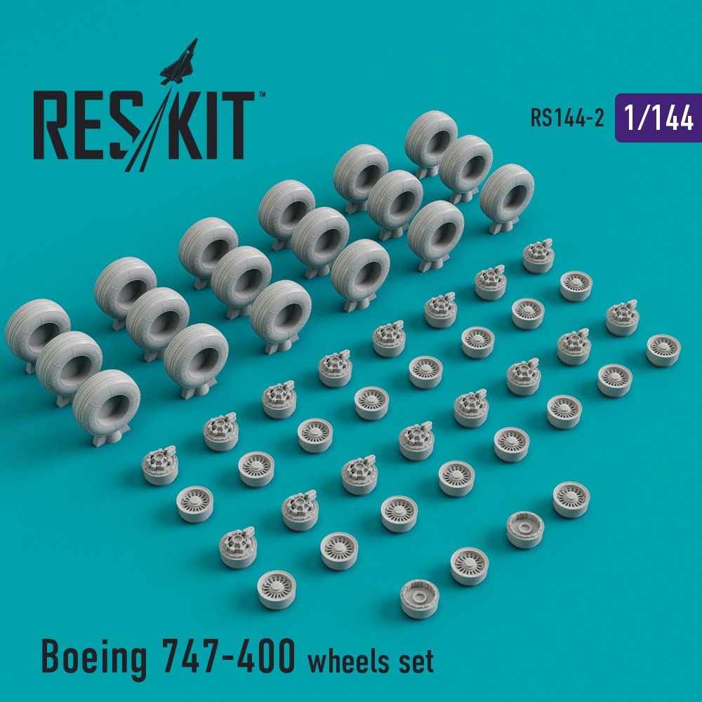 1/144 Boeing 747-400 wheels (DRAG/HAS/REV)