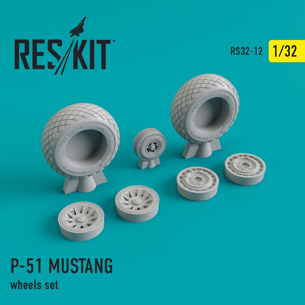 1/32 N.A. P-51 MUSTANG wheel set (DRAG/HAS/REV)