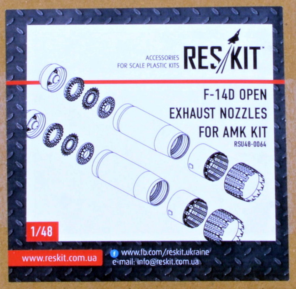 1/48 F-14D open exhaust nozzles (AMK)