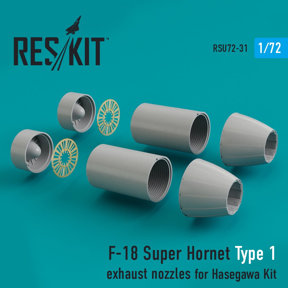 1/72 F-18 Super Hornet Type 1 exh.nozzles (HAS)