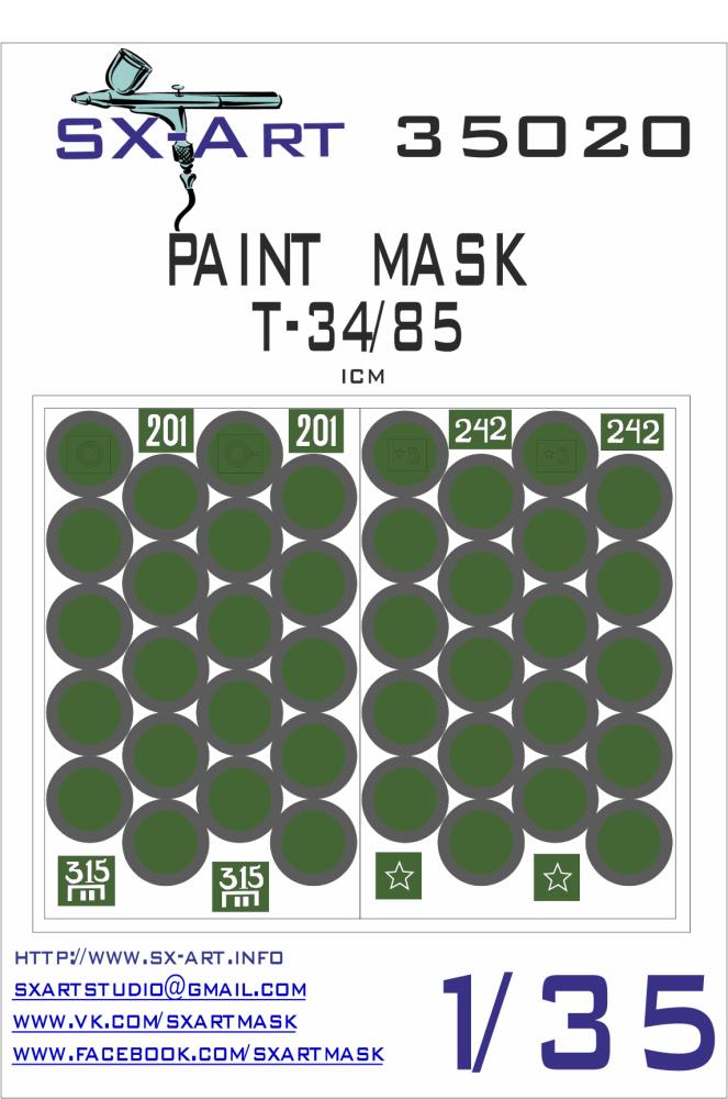 1/35 T-34/85 Painting Mask (ICM)