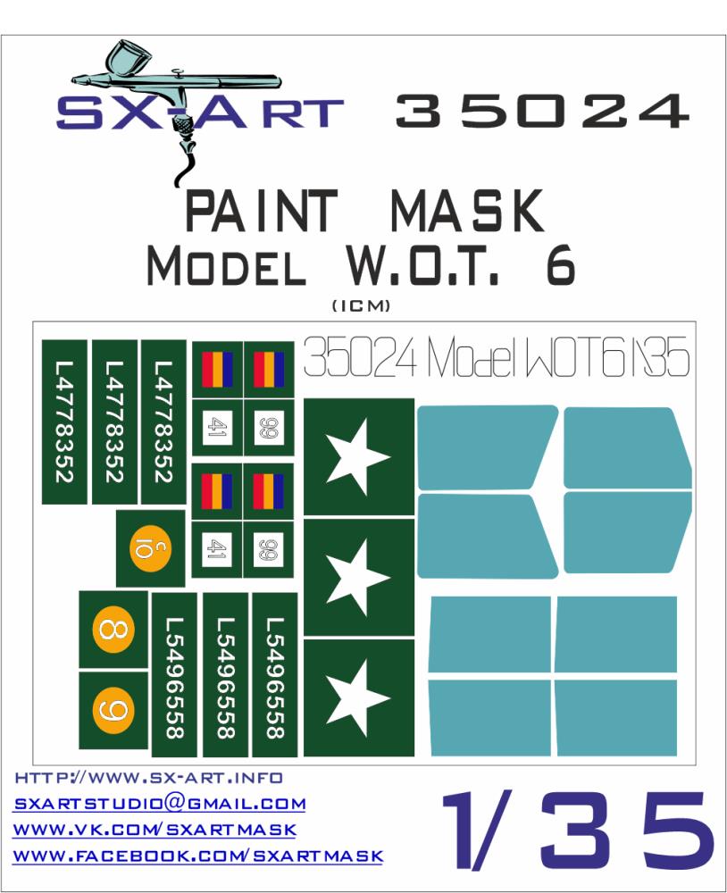 1/35 Model W.O.T.6 Painting Mask (ICM)