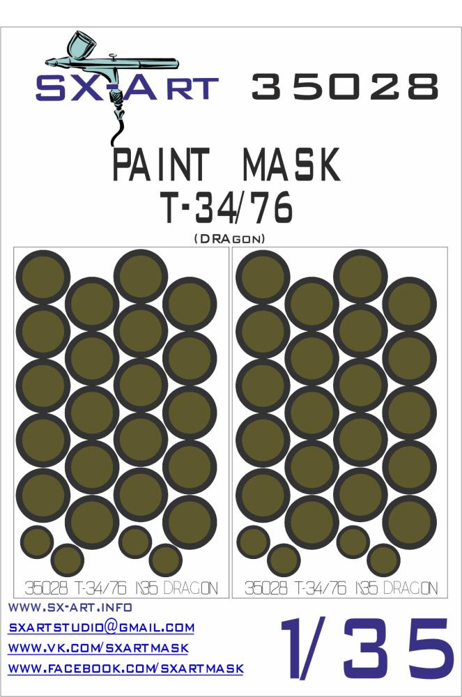 1/35 T-34/76 Painting Mask (DRAG)