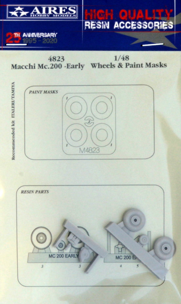 1/48 Macchi Mc.200 early wheels&paint masks (ITA)