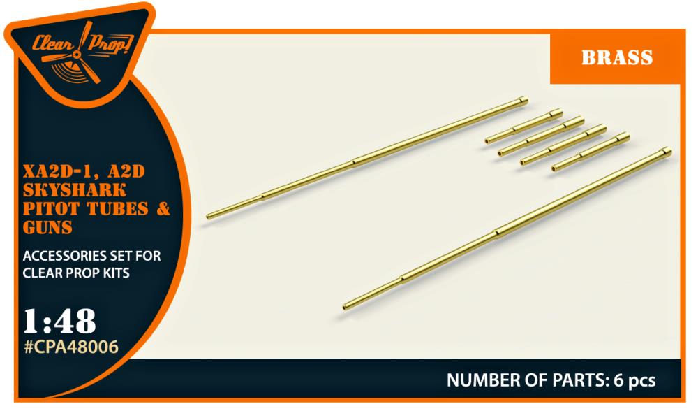 1/48 XA2D-1, A2D SKyshark Pitot tubes and guns