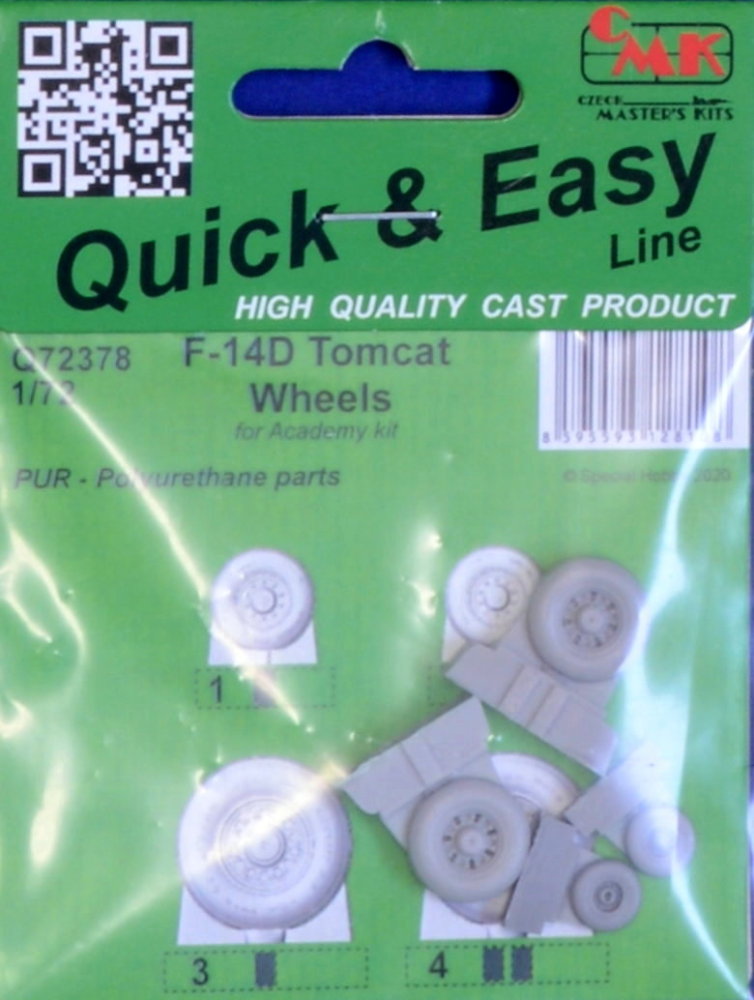 1/72 F-14D Tomcat Wheels (ACAD)