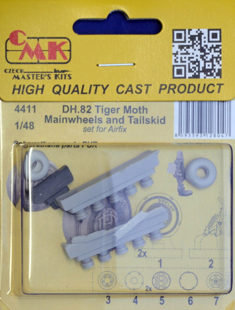 1/48 DH.82 Tiger Moth Mainwheels&Tailskid (AIRFIX)