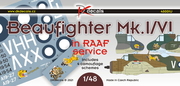 1/48 Beaufighter Mk.I/VI RAAF service (4x camo)