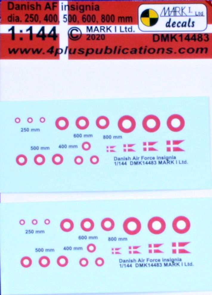 1/144 Decals Danish AF insignia (2 sets)