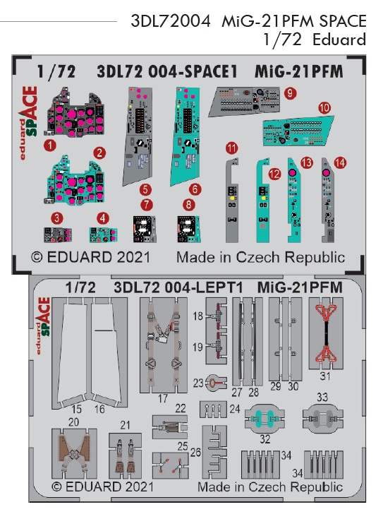 1/72 MiG-21PFM SPACE 3D (EDU)