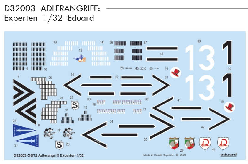 1/32 Decals ADLERANGRIFF: Experten (EDU)