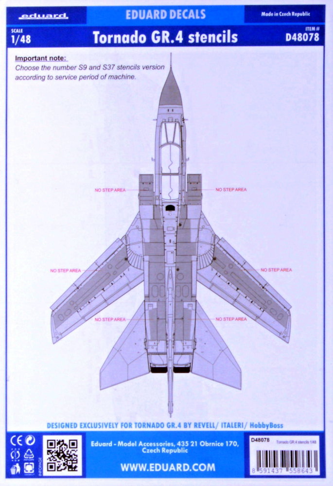 1/48 Decals Tornado GR.4 stencils (REVELL)