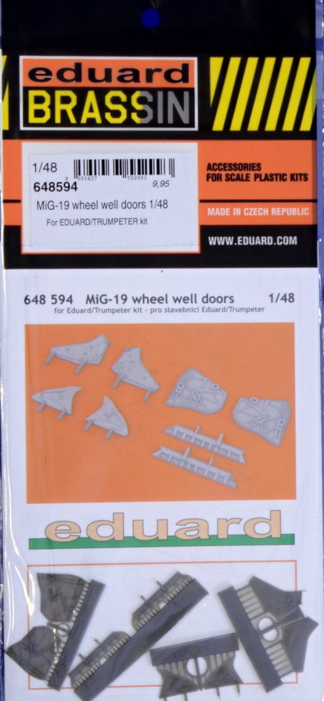 BRASSIN 1/48 MiG-19 wheel well doors (EDU/TRUMP)