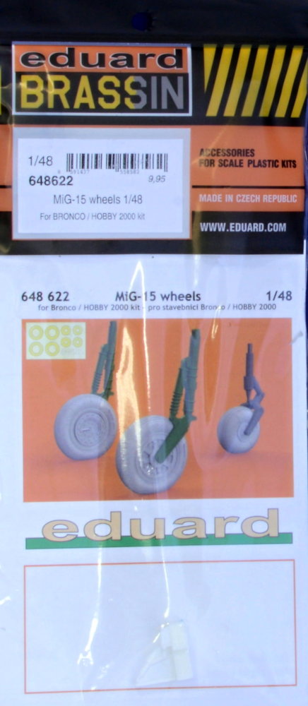 BRASSIN 1/48 MiG-15 wheels (BRONCO/H.2000)