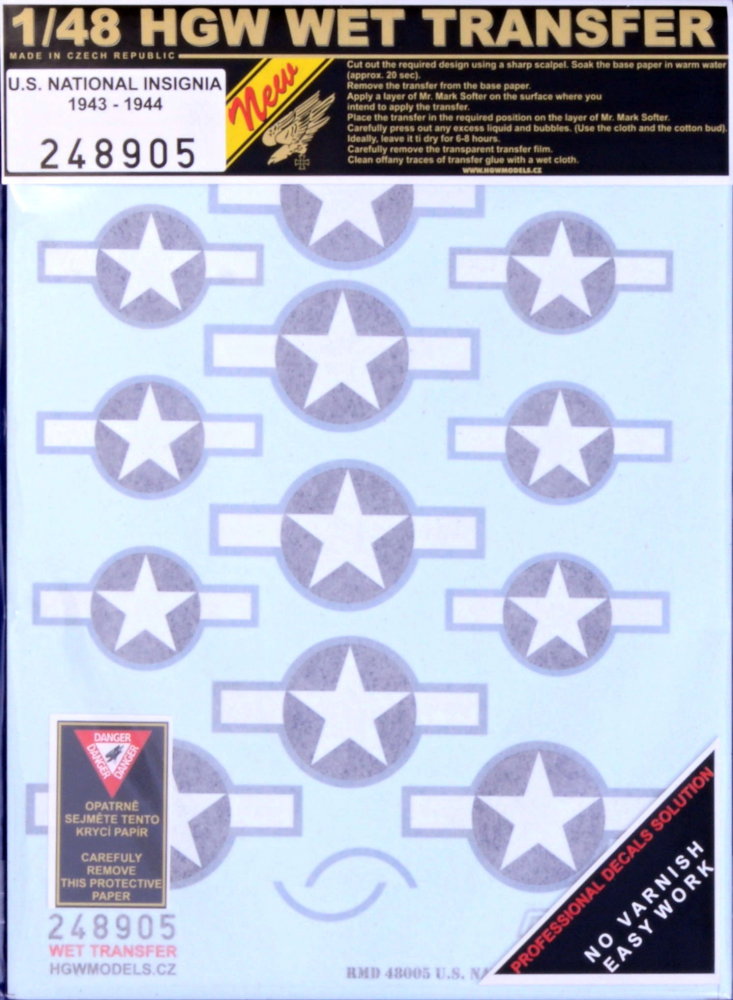 1/48 Decals U.S. National Insignia 1943-1944