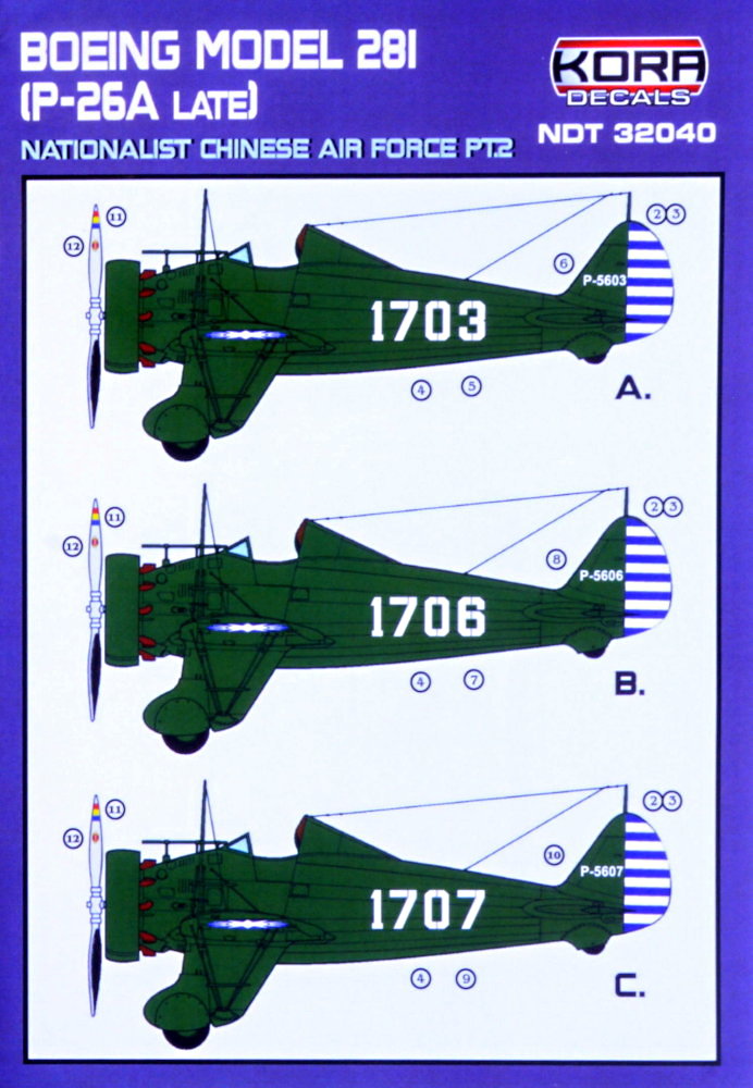 1/32 Decals P-26A Late Nationalist Chinese AF Pt.2