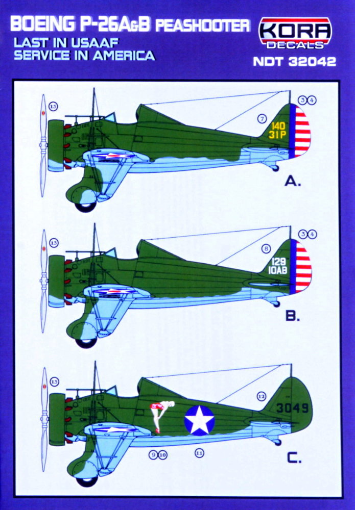 1/32 Decals P-26A/B Peashooter Last USAAF Service