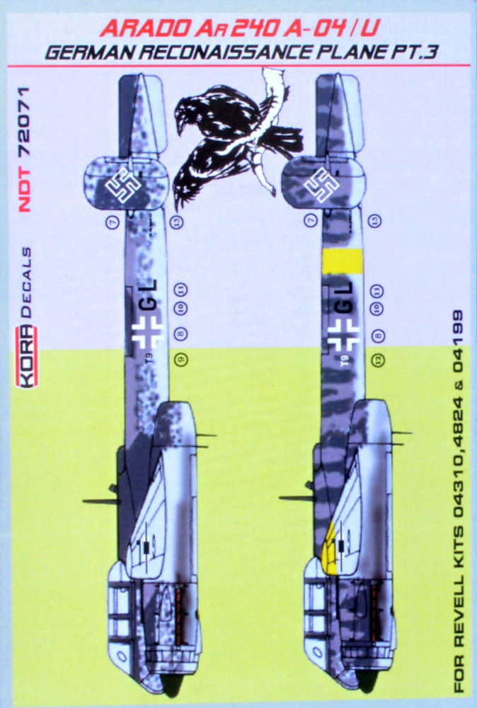 1/72 Decals Ar-240 A-04/U German Reconais. Pt.3