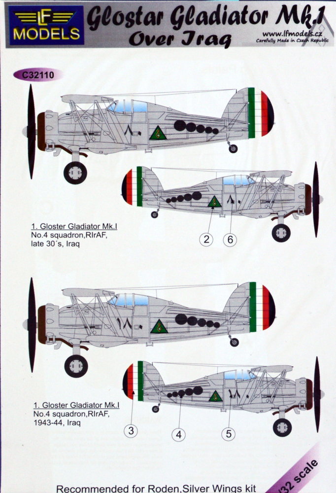 1/32 Decals Gloster Gladiator Mk.I over Iraq