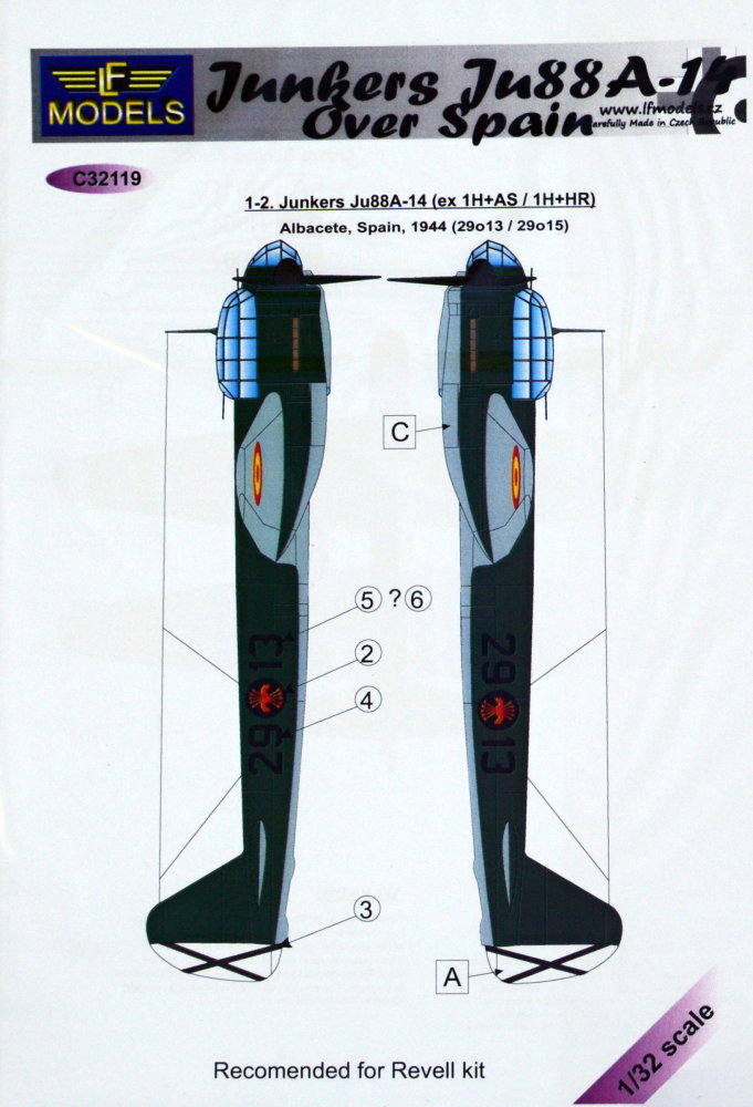 1/32 Decals Junkers Ju 88A-14 over Spain (REV)