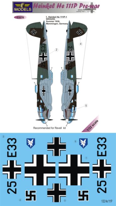 1/32 Decals Heinkel He 111P Pre-war (REV)