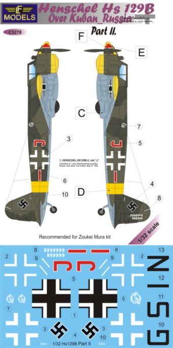 1/32 Decals Hs 129B over Kuban/Russia Pt.2