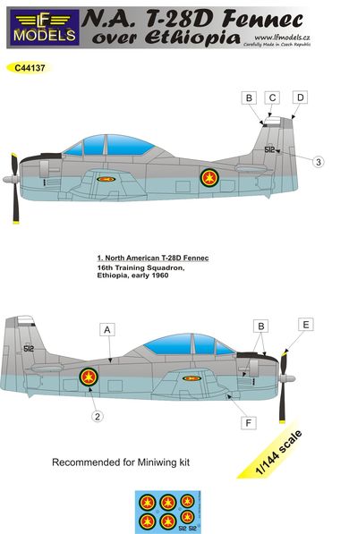 1/144 Decals T-28D Fennec over Ethiopia (MINIWING)