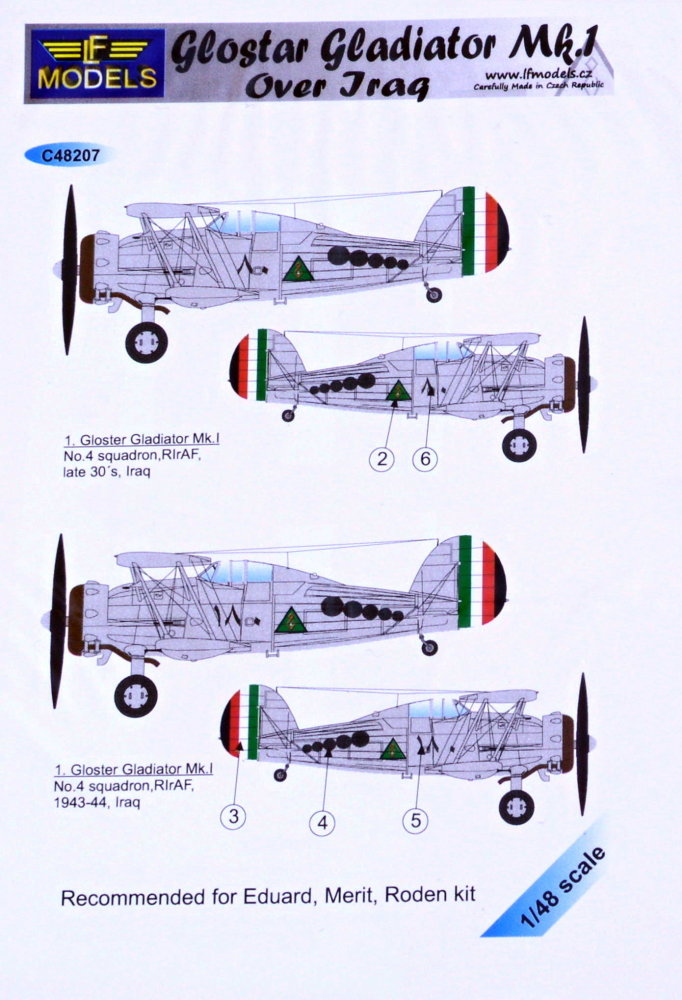 1/48 Decals Gloster Gladiator Mk.I over Iraq