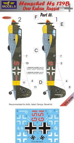 1/72 Decals Hs 129B over Kuban/Russia Pt.3