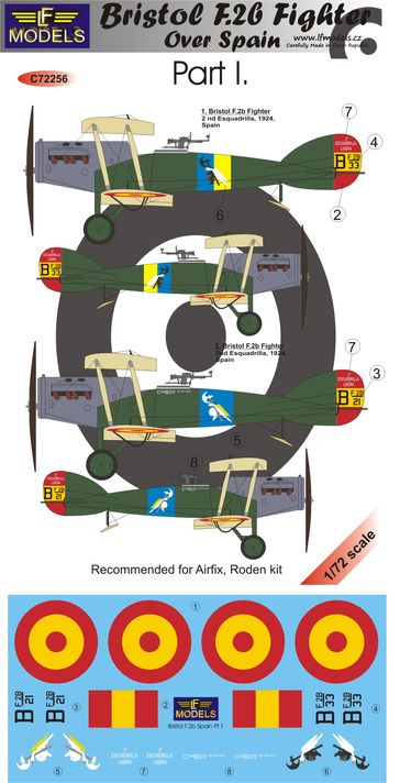 1/72 Decals Bristol F.2b o.Spain (AIRF/RDN) Part 1