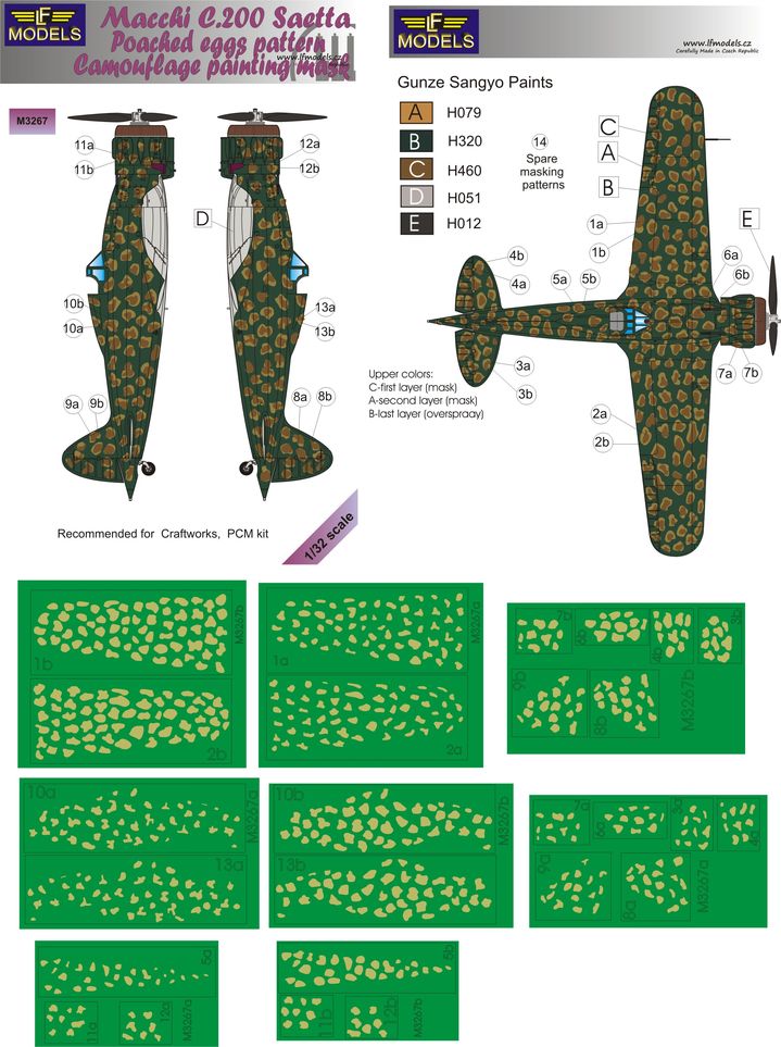 1/32 Mask Macchi C.200 Saetta Poached eggs  patt.