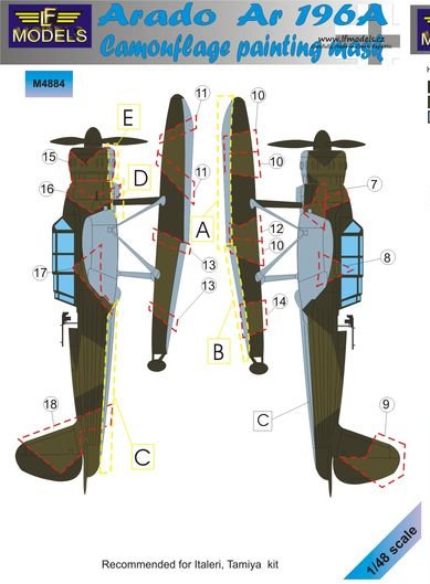 1/48 Mask Arado Ar 196A Camouflage painting