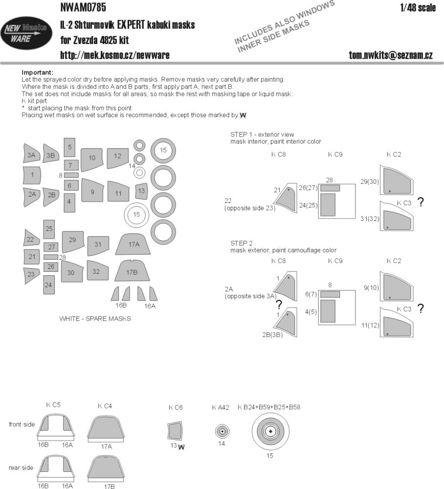 1/48 Mask IL-2 Shturmovik EXPERT (ZVE 4825)