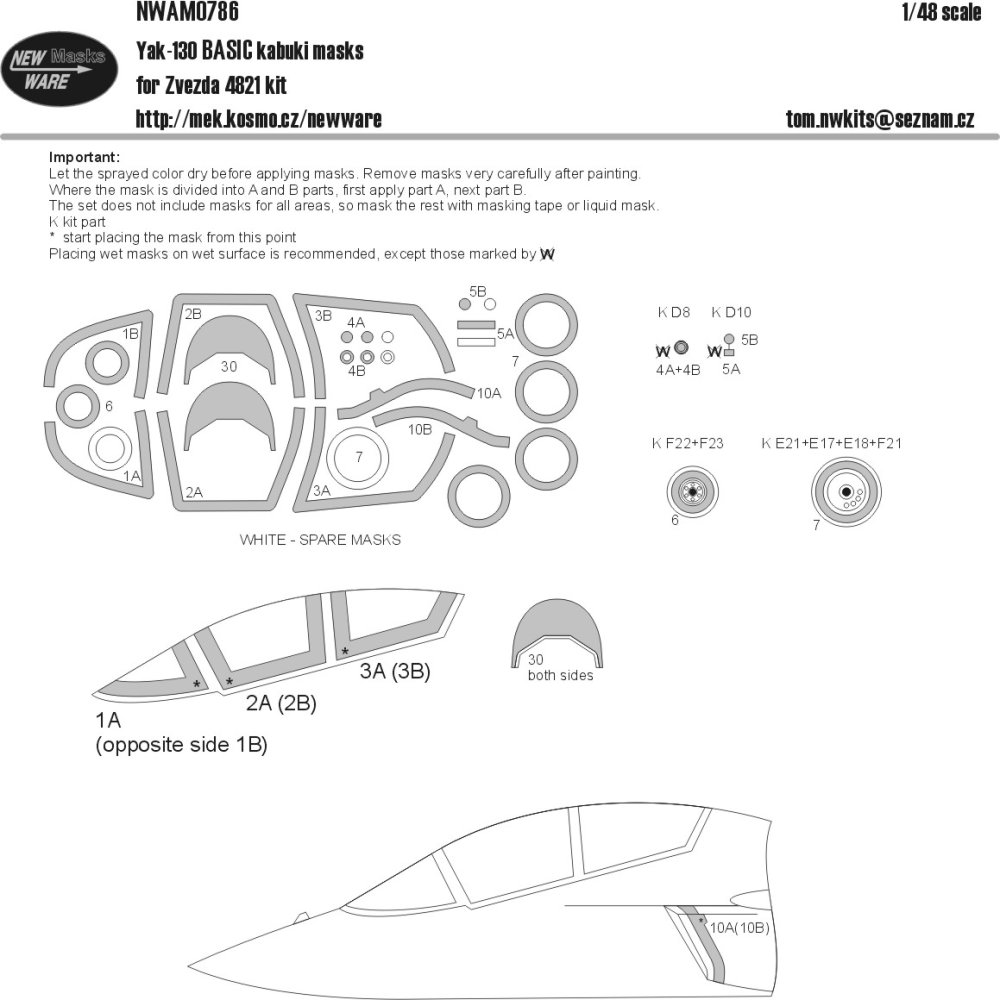 1/48 Mask Yak-130 BASIC (ZVE 4821)