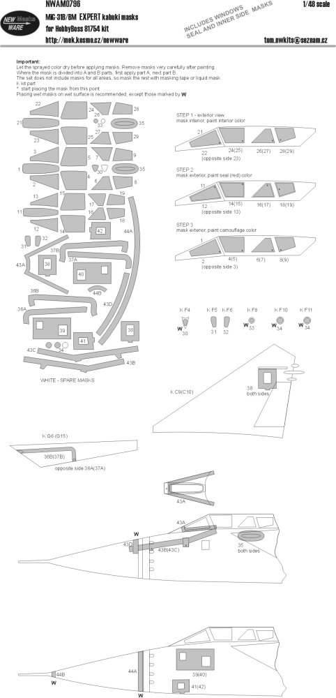 1/48 Mask MiG-31B/BM EXPERT (HOBBYB 81754)