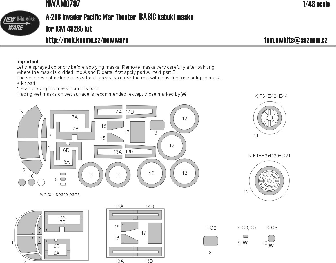 1/48 Mask A-26B Invader BASIC (ICM 48285)