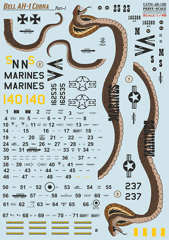 1/48 Bell AH-1 Cobra - part 1 (wet decals)